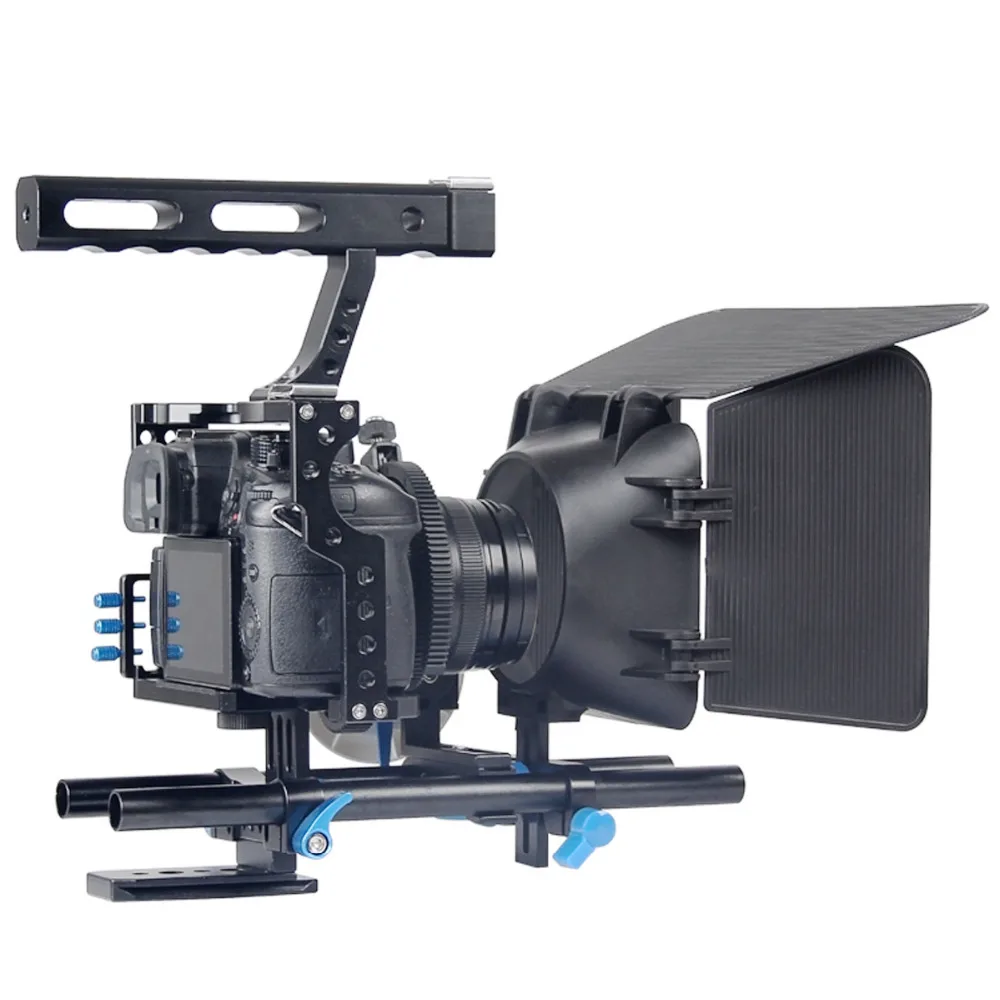 Профессиональная ручка DSLR Rig Camera Video Cage Kit стабилизатор + следящая фокусировка