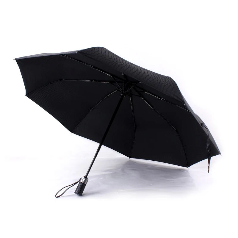 Imitation Crocodile Skin Umbrella Men Rain Women Three Folding Windproof Fully Automatic Gentle High Quality Umbrellas