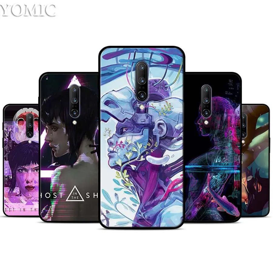 

Ghost in the Shell Silicone Case for Oneplus 7 7Pro 5T 6 6T Black Soft Case for Oneplus 7 7 Pro TPU Phone Cover