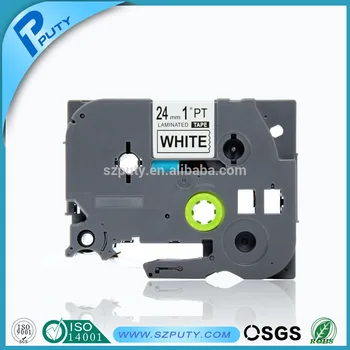 

10PCS TZe-S251 TZ-S251 Compatible Label Tape 24mm Black on White TZe Tapes for Brother p touch EZ Label Printers