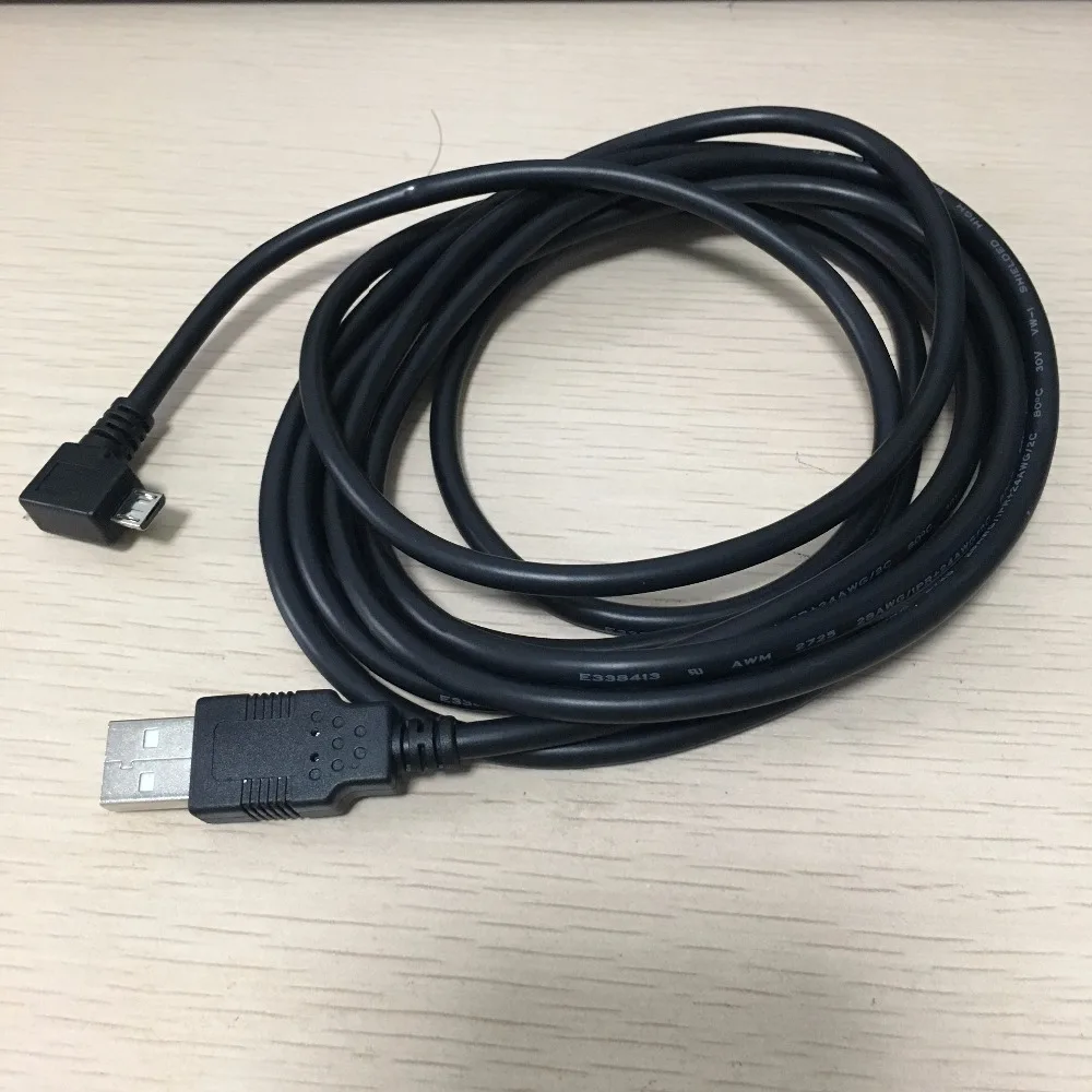

3m Left Angle 90 Degree 5Pin Micro B Male to USB 2.0 A Male Adapter Converter Long Data + Charge Cable Cord
