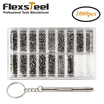 

1000Pcs Micro Screws Tool Set for Eyeglass Sunglass Spectacles Watch Screws Mini Screws Nail Nut Assortment Kit Repair Tool Set