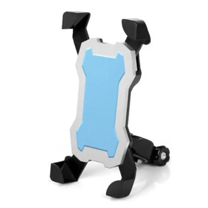 Велосипедный держатель для телефона на руль кронштейн для телефона с электрическим рогом велосипедная Подставка для сотового телефона - Цвет: Синий
