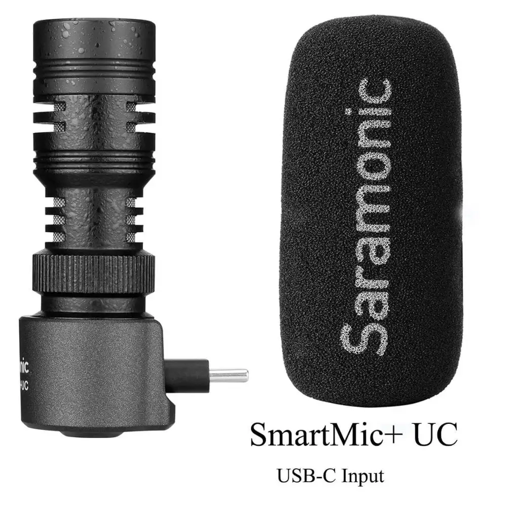 Saramonic SmartMic+/Di/UC TRRS направленный микрофон с поролоновым ветровым стеклом для IOS iPhone x 8 7 7 plus Android смартфонов - Цвет: SmartMic Plus UC