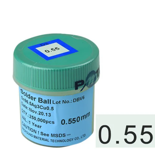 0,55 мм 250k без свинца для BGA переработки Сварка BGA посадки мяч шары
