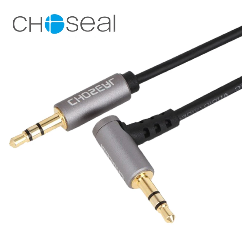 Choseal 30th anniversary QS3207 3 5 мм разъем аудио кабель штекер 90 градусов правый угол Aux для