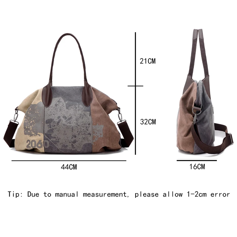 Women Vintage Handbag Canvas Hobos Casual Shoulder Bag Graffiti Trapeze Totes Luxury Handbags Women Bags Designer Bolsa SS0308 (15)