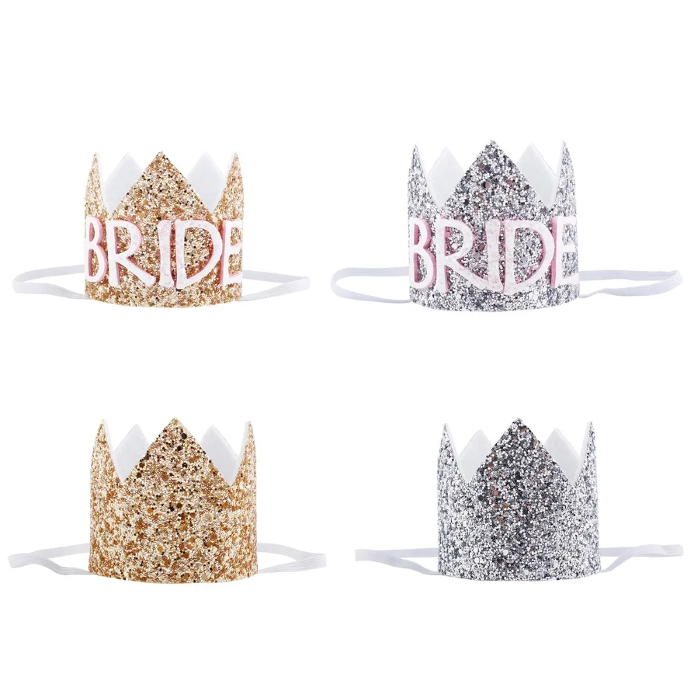 glitter bride hat