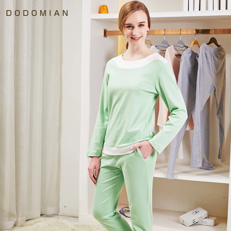 Brand PJS Casual Pajamas Sets Women Pyjamas Long Sleeve O Neck Lady