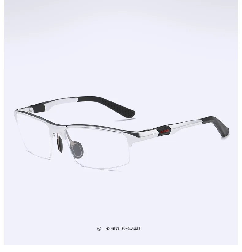 Aluminum Magnesium Sports Style Progressive Reading Glasses Commercial Affairs Glasses Brand Designer Men Multi-focus Reading NX