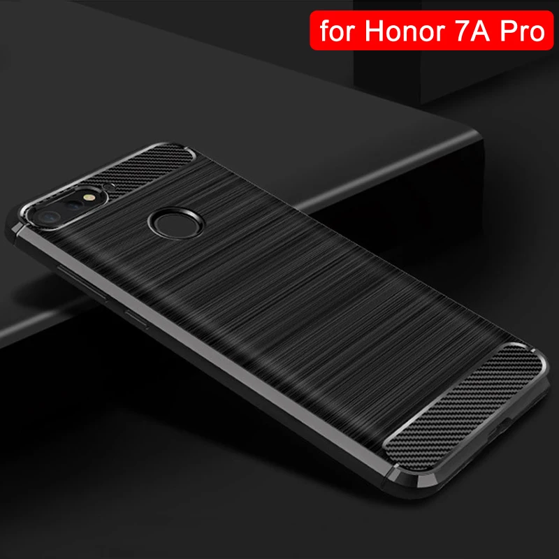 Honor 7A Pro Чехол защитный чехол для huawei бампер задняя крышка из углеродного волокна