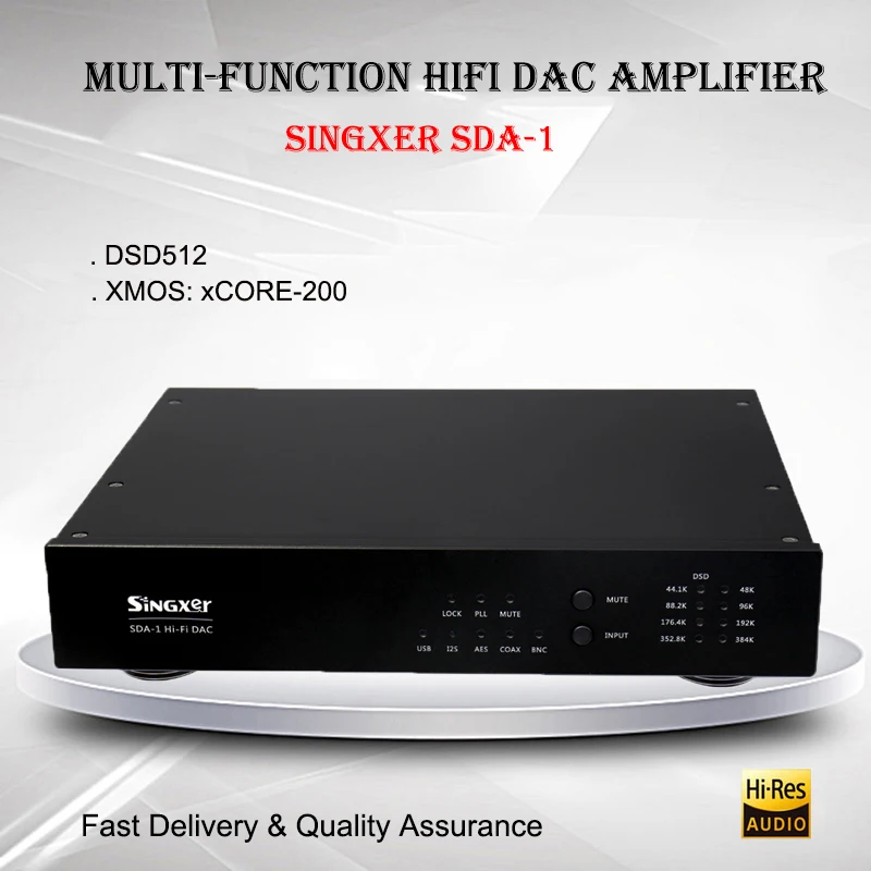 

Singxer SDA-1 Audio USB DAC XMOS AK4118 HIFI Desktop Audio Decoder Amplifier Portable Professional Amplificador DSD Digital AMP