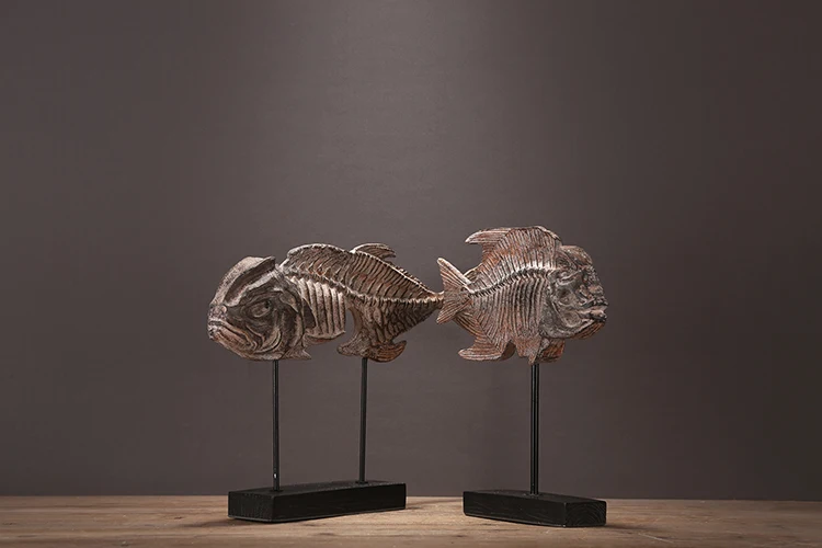 Имитация окаменелостей рыбной косточки морская рыба личность креативное домашнее мягкое украшение и мебель LU621439