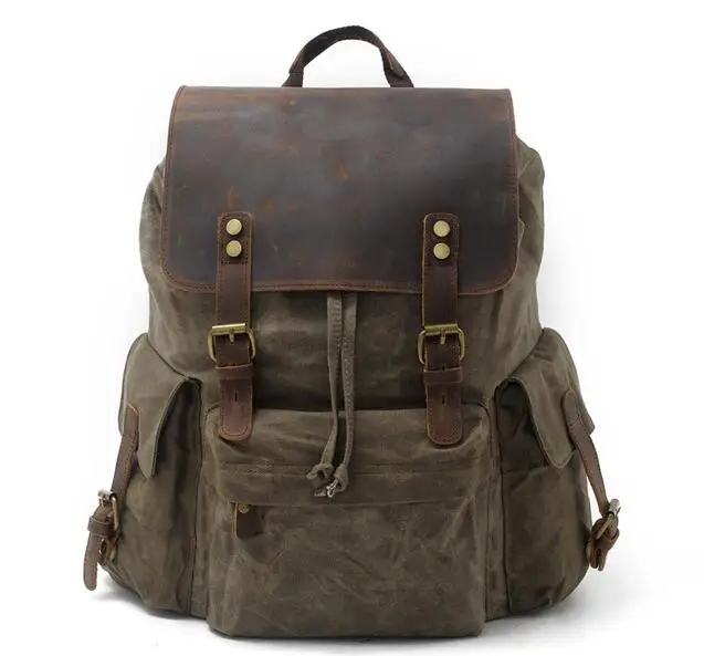 luxury canvas backpack
