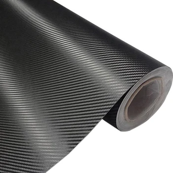 

Carbon Fiber Car Film Sticker Roll Matt Black 3D Wrap Decals 50x200cm Universal