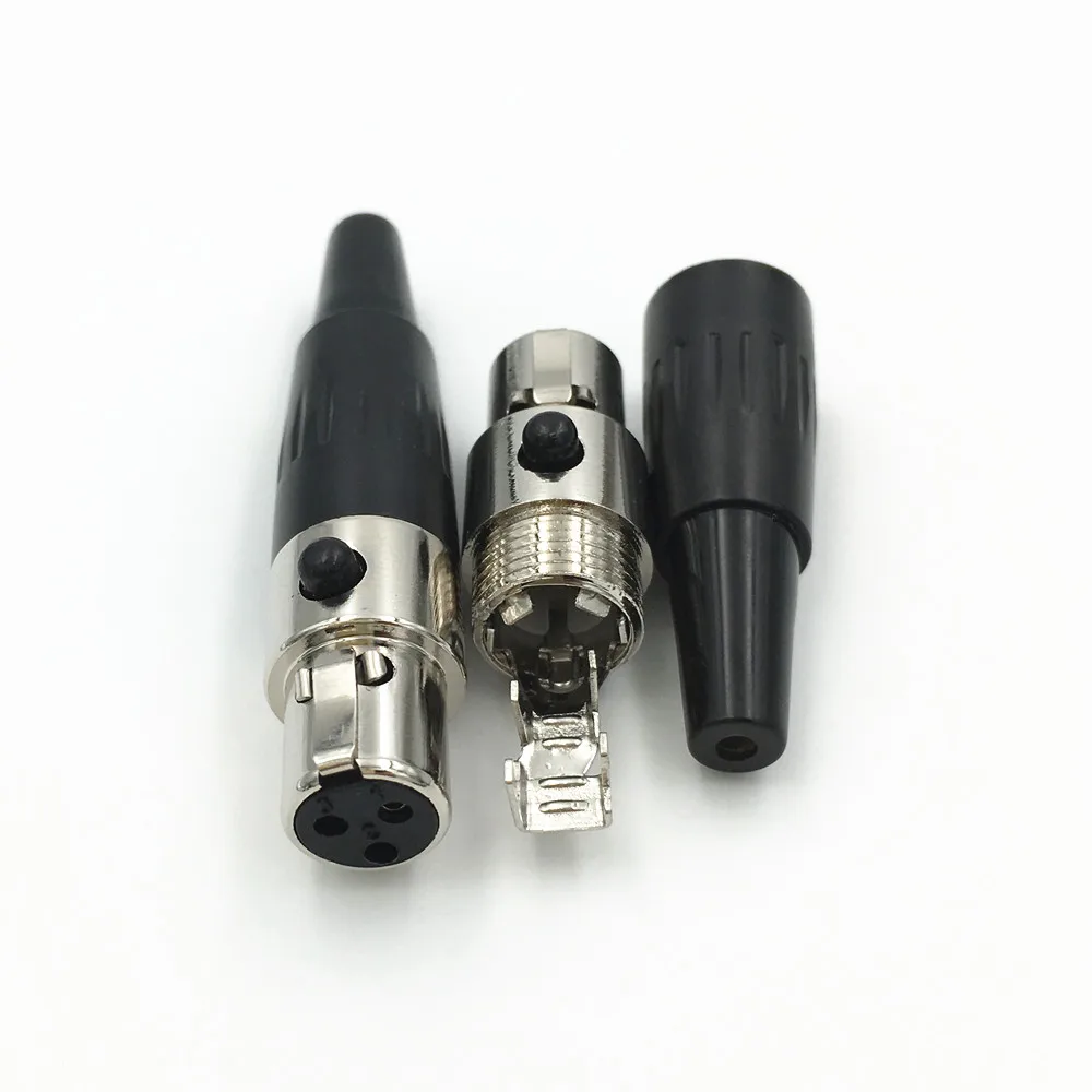 100 компл. Mini XLR 3 4 5 6 контактов Женская фотовспышка + Контактный Штекерный