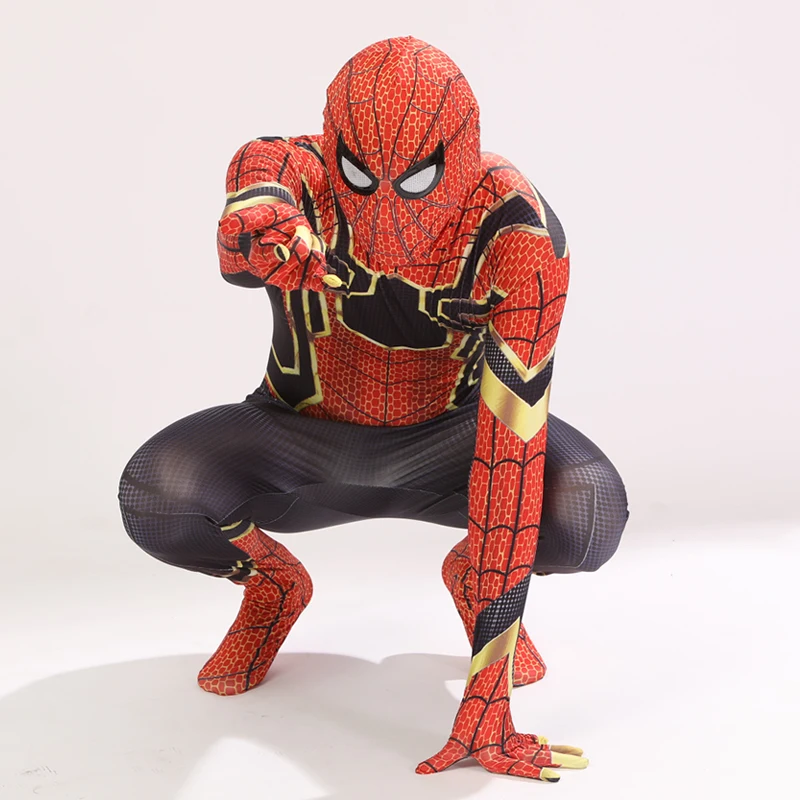 

zentai the amazing spiderman suit iron spider costume for kids children boy spider man adult homecoming cosplay fancy spider-man