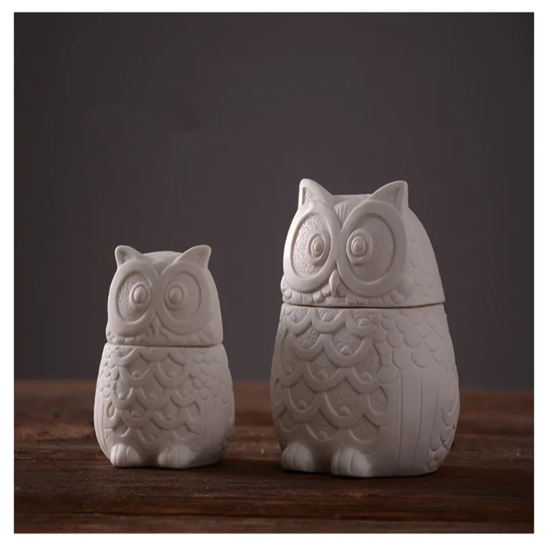 

Ceramic decoration modern brief home decoration owl small change cans piggy bank