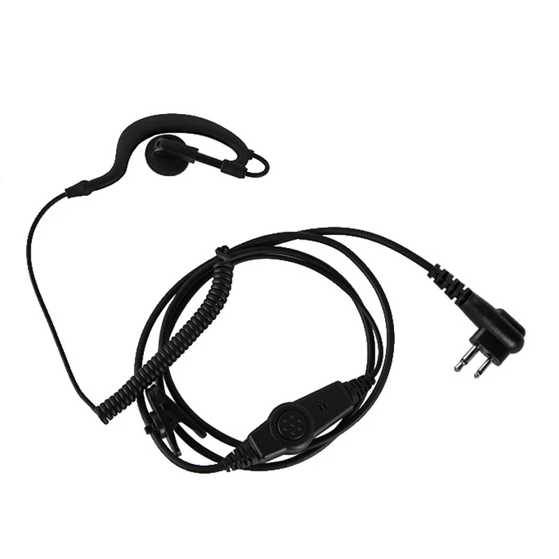 2 контактный g образный ушной крючок гарнитура микрофон PTT наушники для Motorola walkie