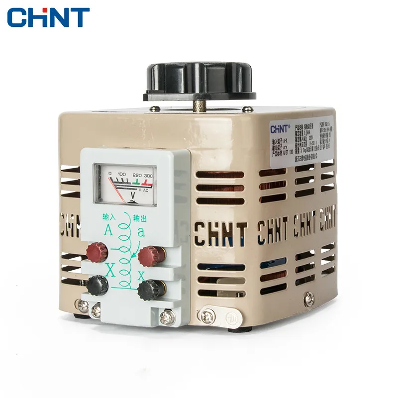  CHINT Voltage Regulator Adjustable Transformer 500w 220v Single-phase 0v-250v TDGC2-0.5KVA