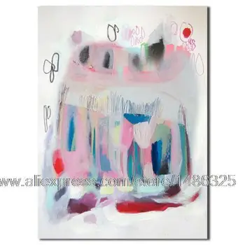 

Handmade Abstract Colorful Oil Painting For Livingroom Decor Wall Picture Wall Pictures For Friends Gift Artist Brush Modern