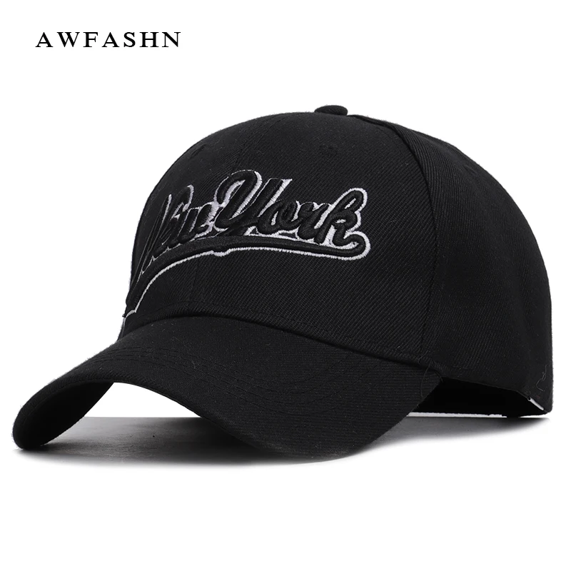 

2019 New High Quality New York Letter Embroidered Baseball Cap Man Woman Casual Hat Adjustable Cotton Black Trucker Bone Sport