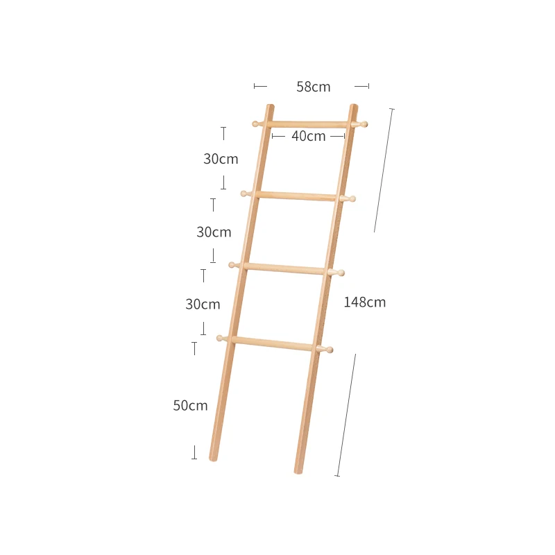 Луи Мода CD стойки и вешалки для пальто простая лестница, спальня, ванная комната, настенные полотенца, деревянные бытовые товары, вешалка для одежды - Цвет: S1