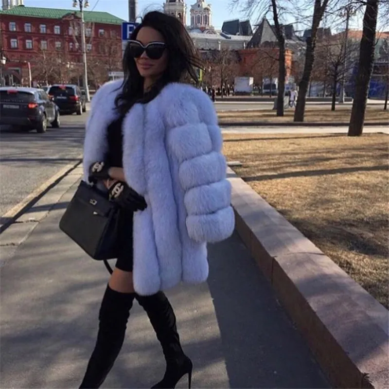 TOPFUR New Fashion Winter Natrual Fox Fur Coat Real Fur Coat For Women Jacket For Female Basic Jackets Outerwear & Coats