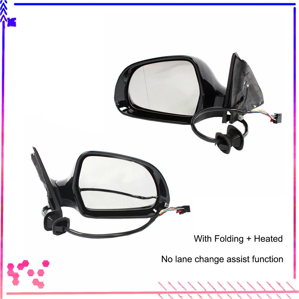 

8 Lines Left Right Heated w/Fold Mirror Assembly For AUDI A4 S4 B8 B8.5 2009-2016 8K1-857-409 8K1-857-410