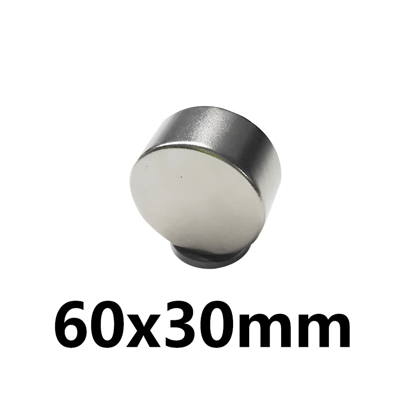 

1pcs Neodymium magnet 60x30 mm gallium metal new super strong round magnets 60*30 Neodimio magnet powerful permanent