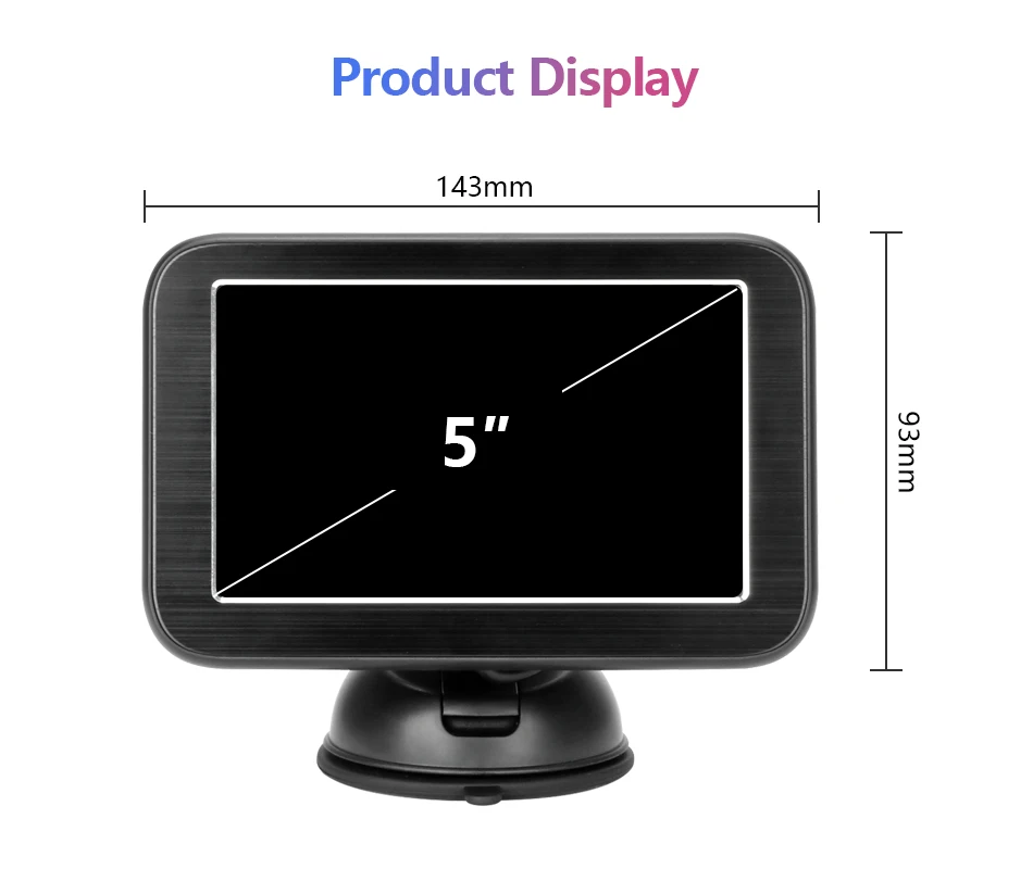 Jansite 4,3 дюймов автомобильный монитор TFT lcd Автомобильный монитор заднего вида система парковки заднего вида для ночного видения светодиодный резервный камеры заднего вида