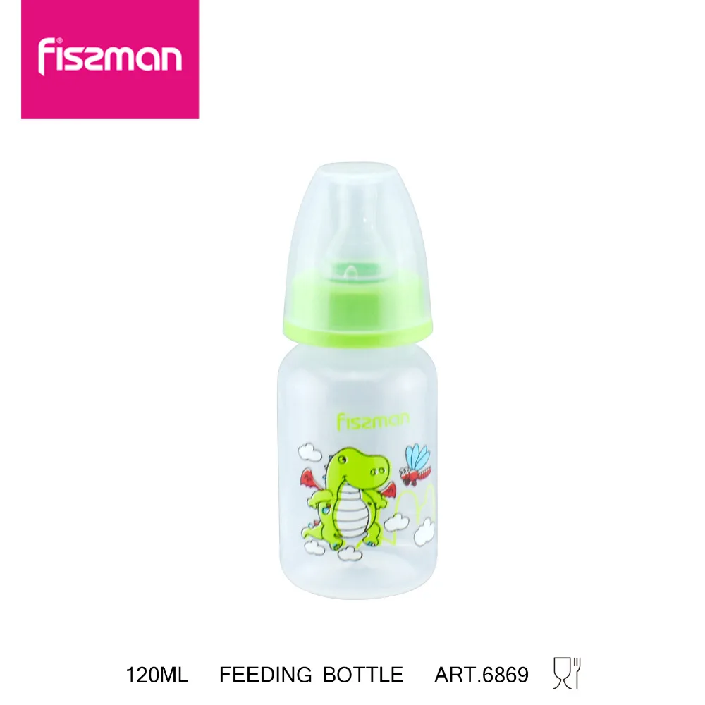 

Fissman 120 ml BPA Free Cute Feeding Baby Kids Children Water Straw Handle Baby Silicone Nipple Drinking Feeding Bottle