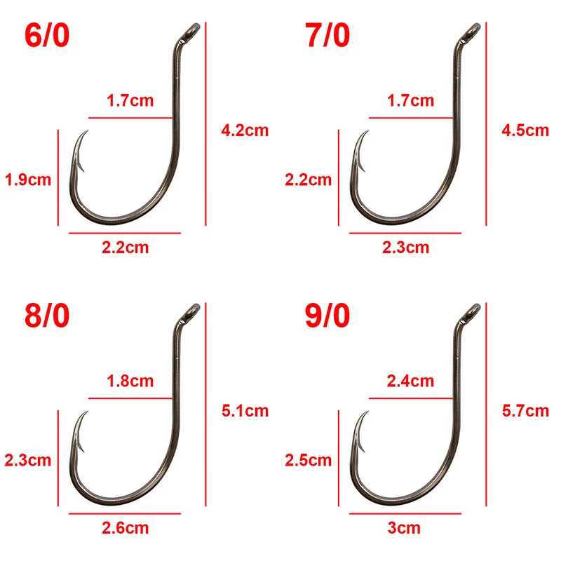 150 шт. 8299 с высоким содержанием углерода Сталь рыболовные крючки черные офсетная печать осьминог клюв приманка с крючком Размеры 1 2, 6, 8 лет, 2/0 3/0 4/0 5/0 6/0 7/0 8/0 9/0