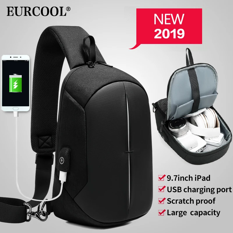 EURCOOL Новая модная мужская 9 7 &quotiPad сумка через плечо Водонепроницаемый