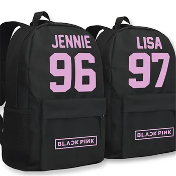 

BLACKPINK JENNIE LISA Rose Women Backpack Mochila Feminina Canvas School Bags for Teenage Girls Rucksacks Shoulder Bag Bookbag