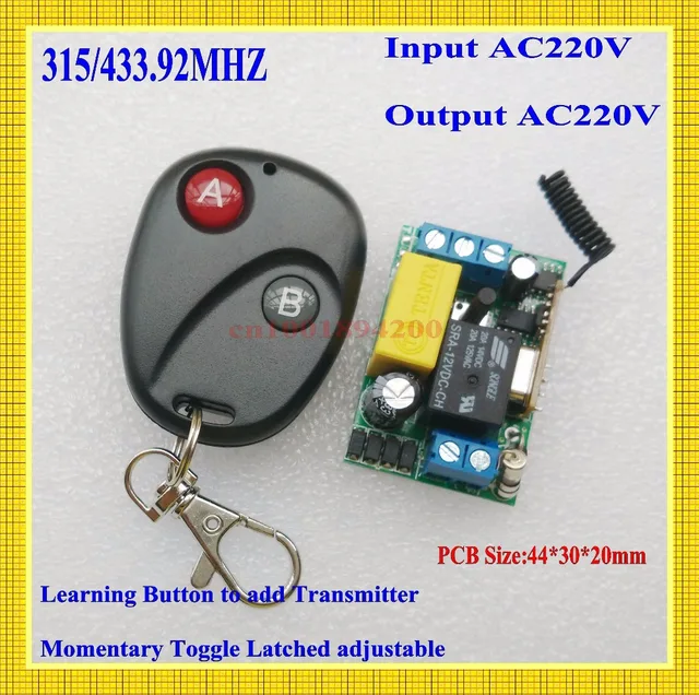 ac220v mini size radio remote control lighting power on off switches