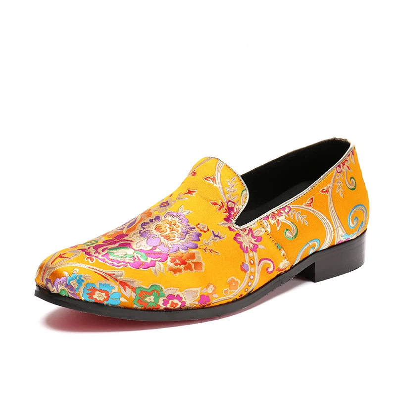 Mabaiwan повседневная обувь цветок Вышивка Свадебные Лоферы для женщин Туфли под платье Мужская обувь на плоской подошве слипоны Роскошные