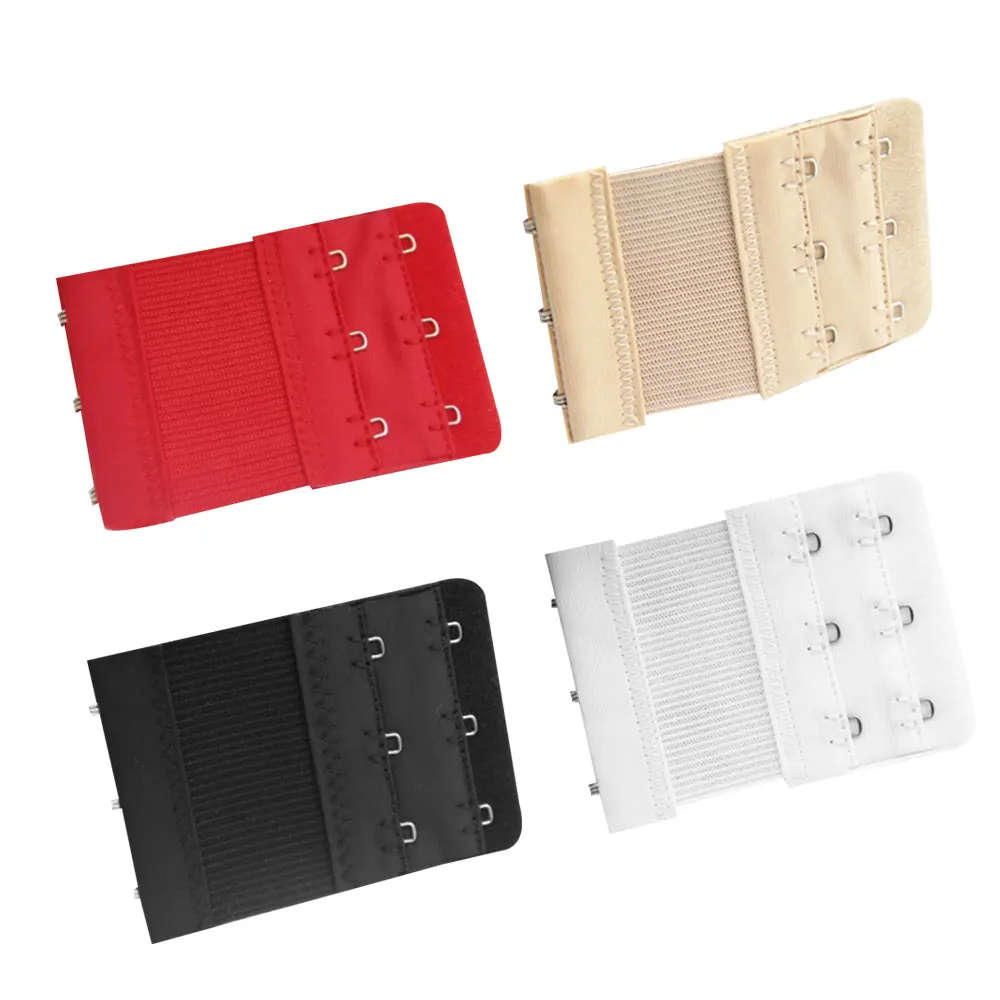 

Bra Strap Women Underware Extender Clasp Elastic 2 Row 2/3 Hooks Multicolor