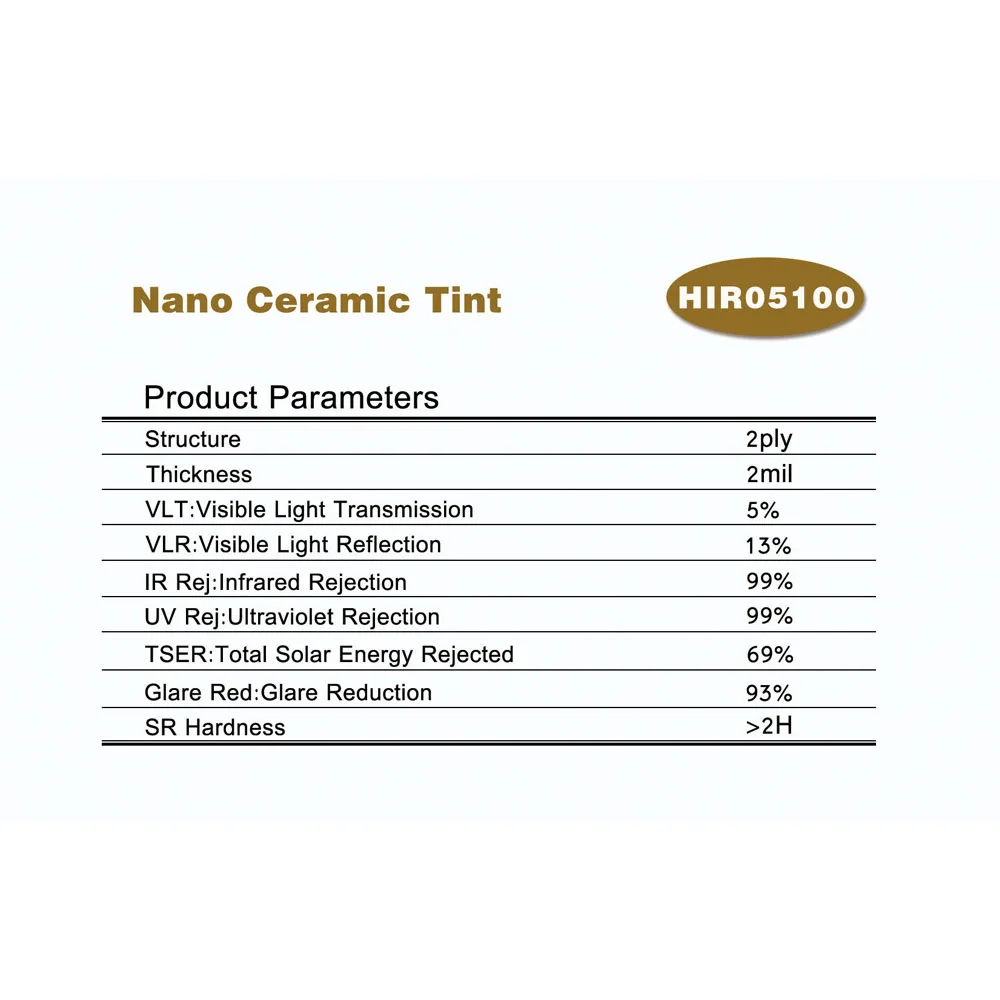 1,52X20 м/6" x66.6ft темно-задняя 5% VLT Nano керамическая Авто Автомобильная солнечная пленка окно оттенок конфиденциальности Стекло УФ-доказательство винил