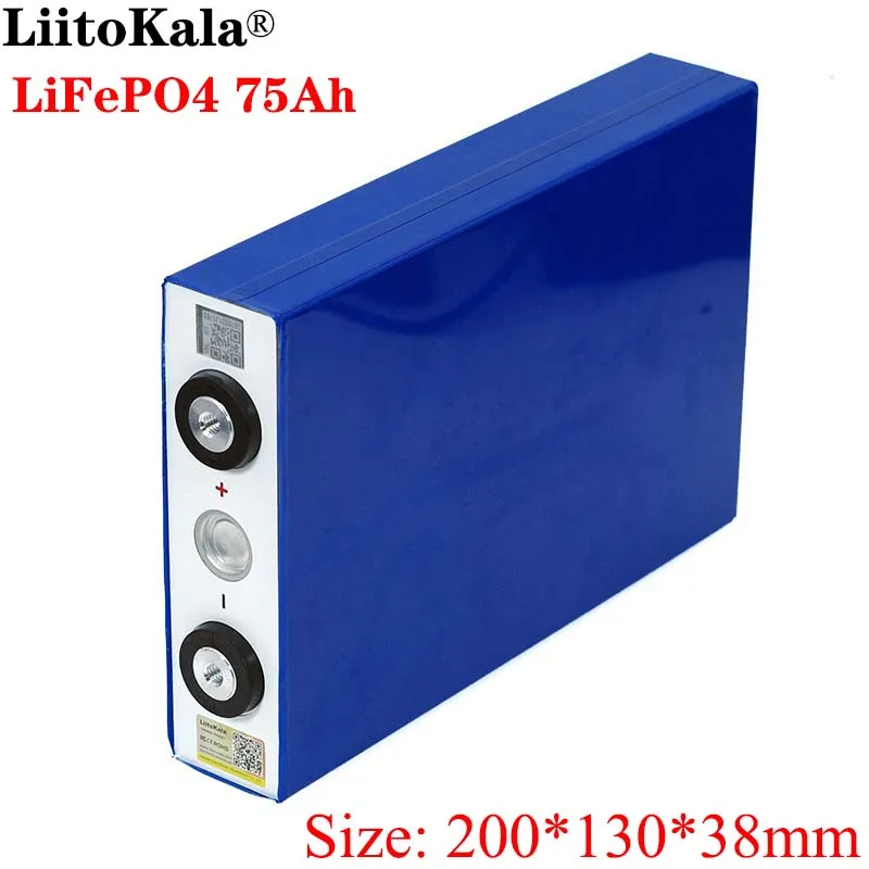 Liitokala 3,2 V 75Ah аккумулятор LiFePO4 литий-железо фосфа большой емкости 75000 mAh мотоцикл электрический автомобиль аккумуляторные батареи для двигателя