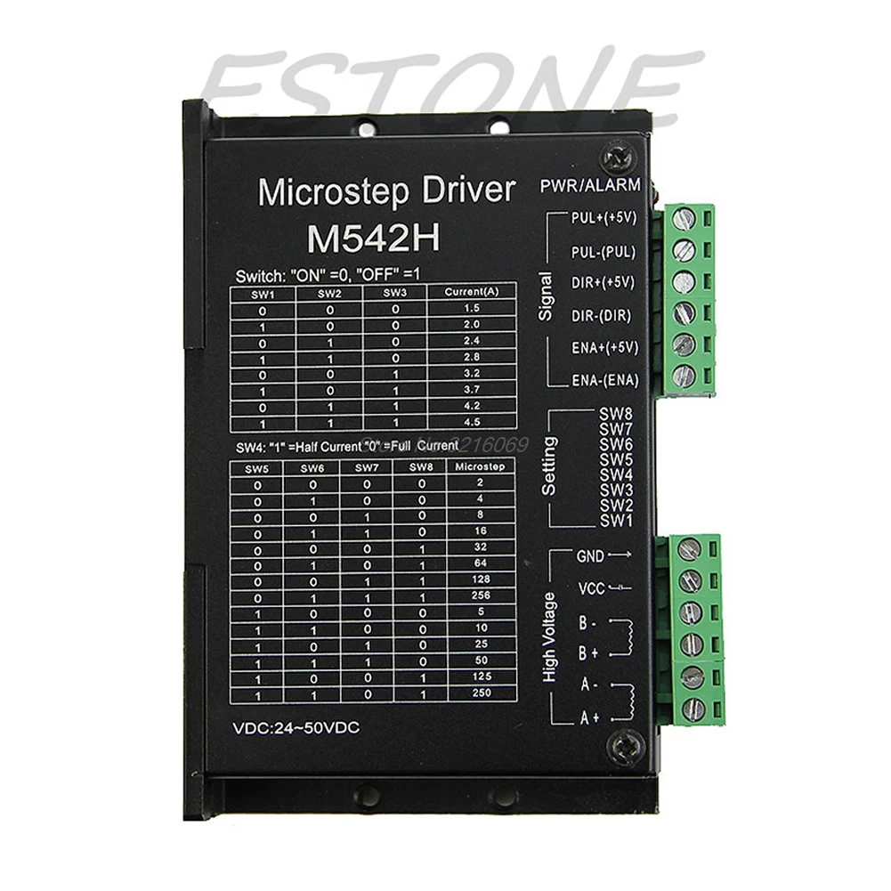 

CNC Micro-Stepping Stepper Motor Driver M542/DM542 Bi-polar 2Phase 4.5A Motor Controller Switch