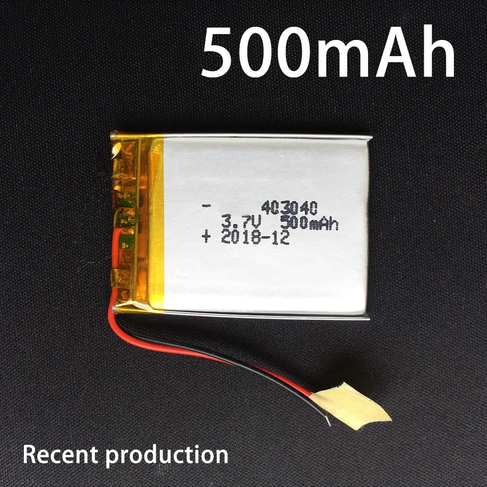 1 шт. полимерный аккумулятор 500 мАч 3 7 В 403040 Li-Po перезаряжаемый mp3-колонки для DVD GPS MP4