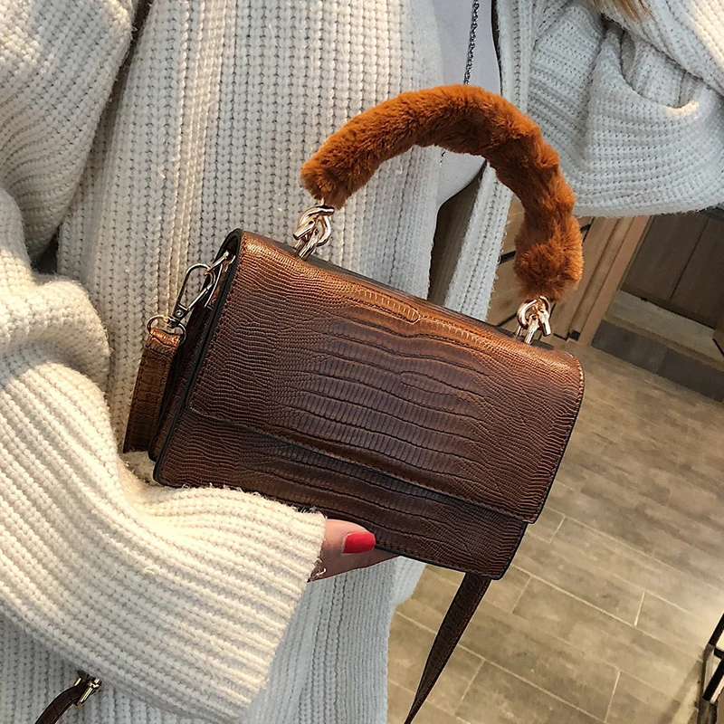 brown Donne Modello Delle 2018 Dell'unità Modo Del Femminile Qualità Sacchetto bianco Della Elaborazione Coccodrillo Cuoio Di Tote Nero Europeo Nuovo Il Borsa Progettista Messaggero Spalla Borse awvqSzY