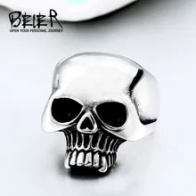 Байер Нержавеющая сталь панк мотоциклы для байкеров зомби вампир череп Мода смерти кольцо серп подарок на вечеринку в честь Хэллоуина для мужчин BR8-569