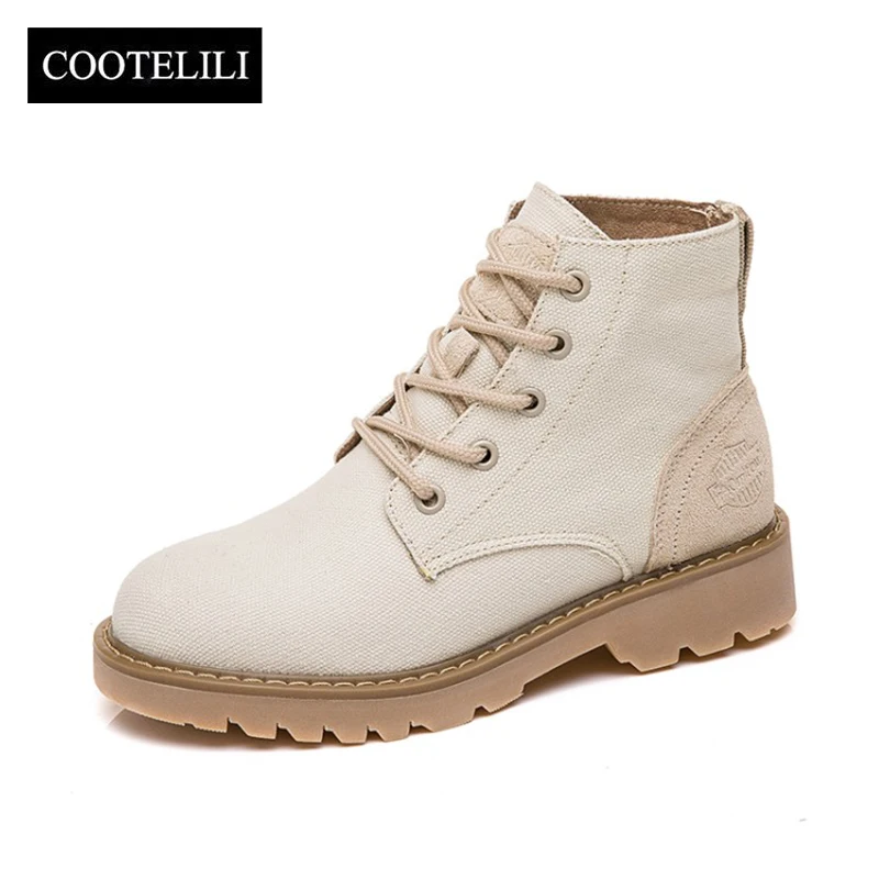 ankle canvas boots