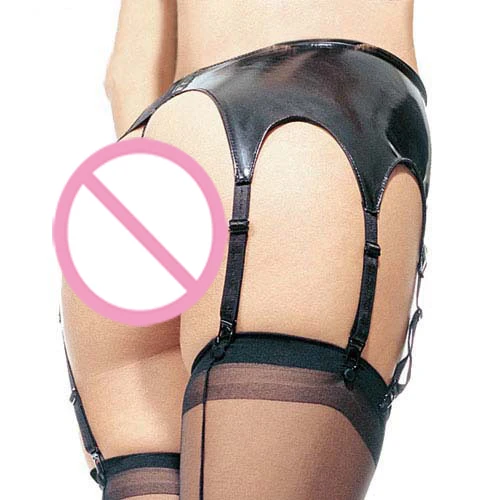 

Women Hot Sexy Garter Belt For Stockings Sexy Faux Leather Latex Garters Suspender Blet For Stockings Clubwear Lingerie