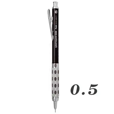 Япония Pentel grah gear 1015 металлический стержень механический карандаш низкий центр тяжести выдвижной наконечник 0,3 | 0,5 | 0,7 | 0,9 мм 1 шт - Цвет: 05MM BLACK