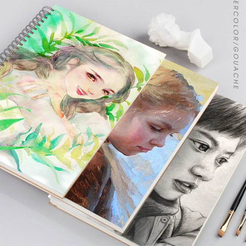 

A4/8K Sketchbook Sketch Paper For Drawing Thickened Watercolor Surface Painting Book Water Powder School Supplies