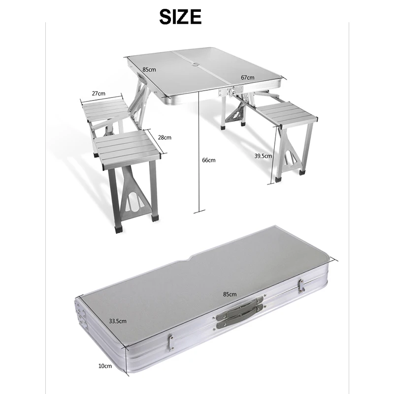Металлическая уличная мебель садовые наборы портативный алюминиевый складной стол для пикника