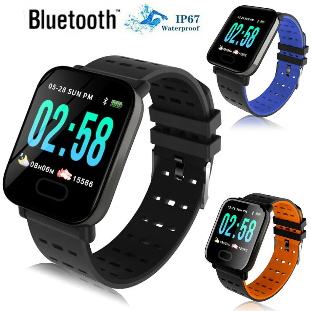 

A6 Waterproof Smart Watch Heart Rate Monitor Fitness Tracker Bracelet Wristband for Android